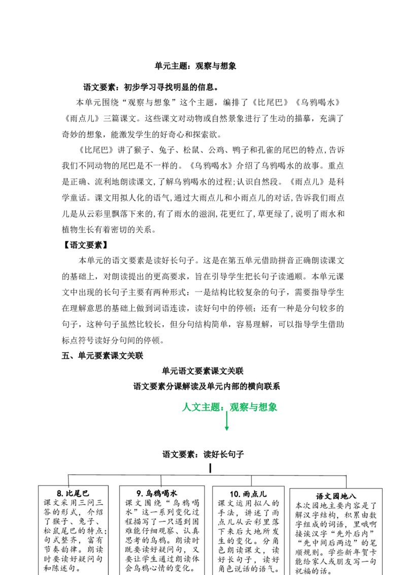第八单元（教学计划）-一年级语文上册同步备课系列（统编版.2024秋）_一年级语文上册（统编版）_大单元教学课件+教学设计+作业设计+教学计划
