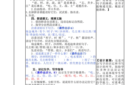 1吃水不忘挖井人-教案_一年级语文下册（统编版）_老课标资料_教案反思+导学案_表格式_5版表格式教案