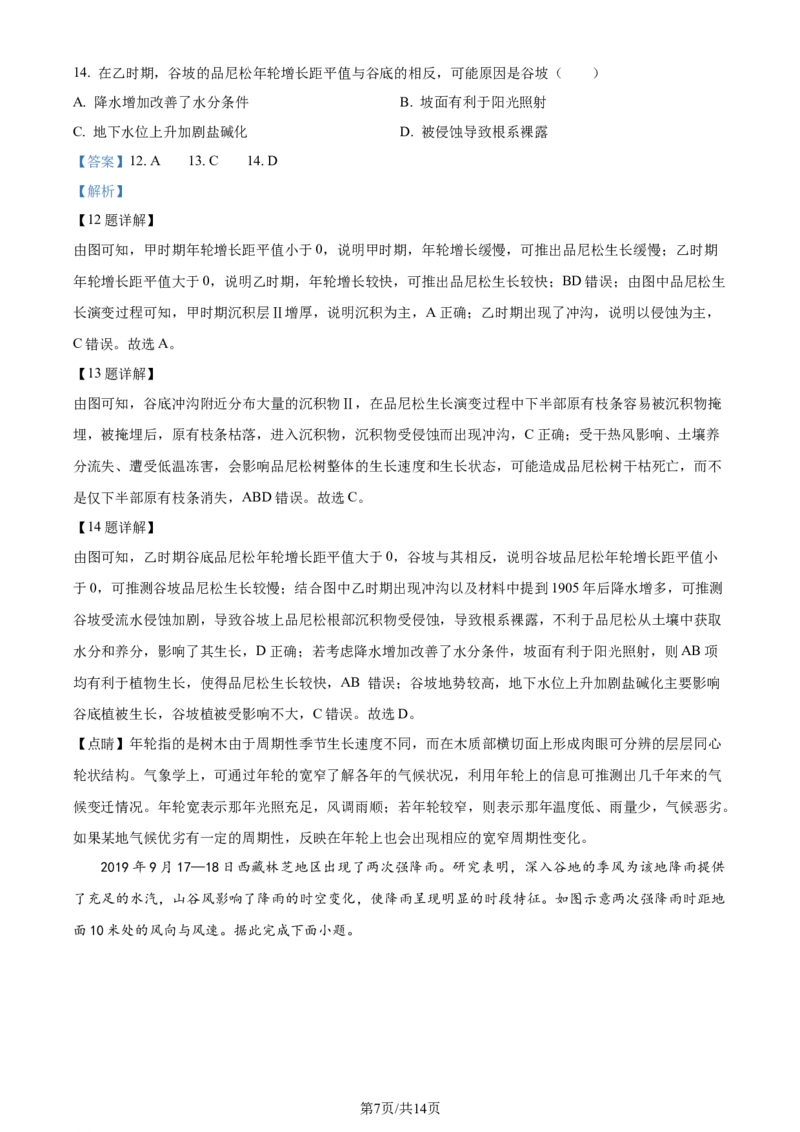2024年高考地理试卷（湖南）（解析卷）_地理历年高考真题_新&middot;Word版2008-2025&middot;高考地理真题_地理（按年份分类）2008-2025_2024&middot;地理高考真题