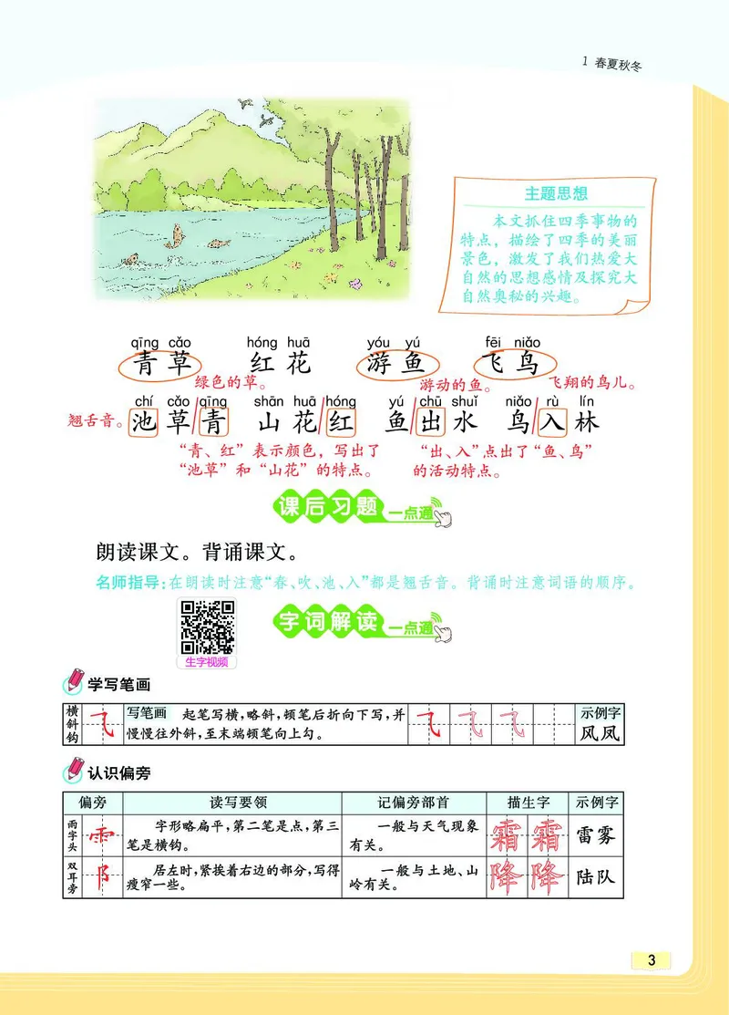 《教材一点通》语文1年级下册（RJ）_一年级上下册资料_小学一年级学习资料-25年更新版_1-02、小学一年级语文下册_3-6-2-2、练习题、作业、专项、试卷_部编（人教）版_电子册类