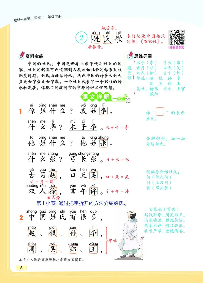 《教材一点通》语文1年级下册（RJ）_一年级上下册资料_小学一年级学习资料-25年更新版_1-02、小学一年级语文下册_3-6-2-2、练习题、作业、专项、试卷_部编（人教）版_电子册类