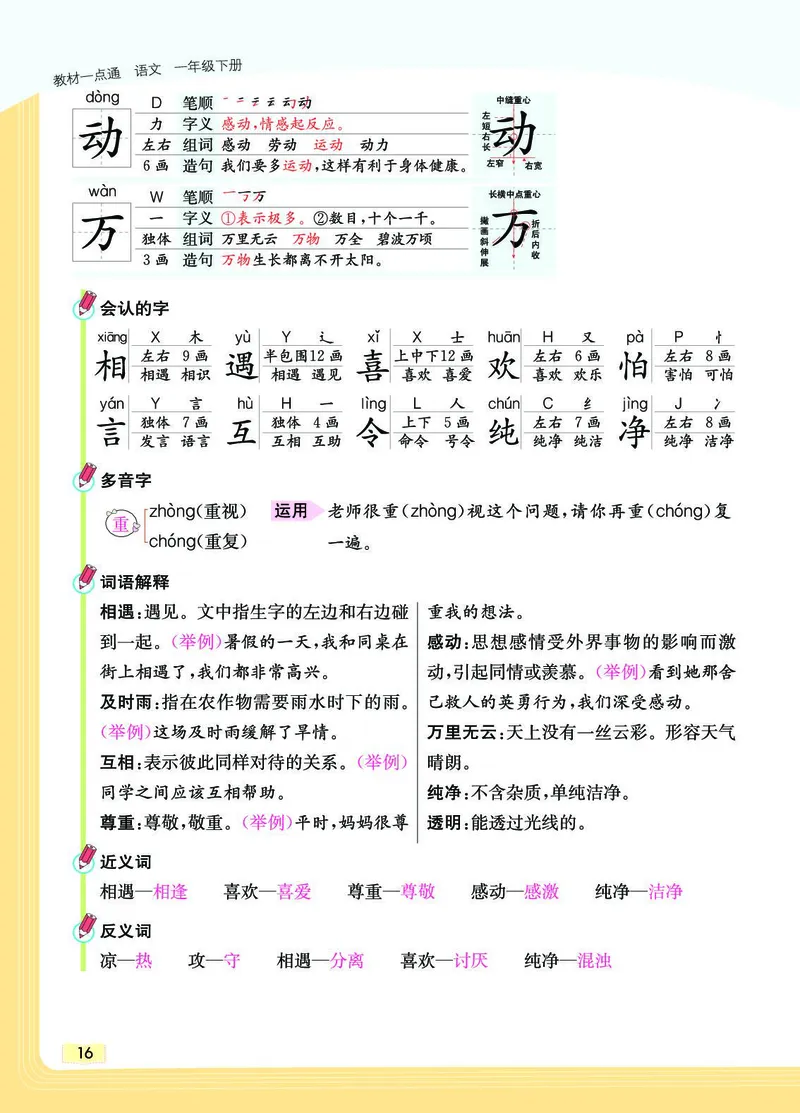 《教材一点通》语文1年级下册（RJ）_一年级上下册资料_小学一年级学习资料-25年更新版_1-02、小学一年级语文下册_3-6-2-2、练习题、作业、专项、试卷_部编（人教）版_电子册类