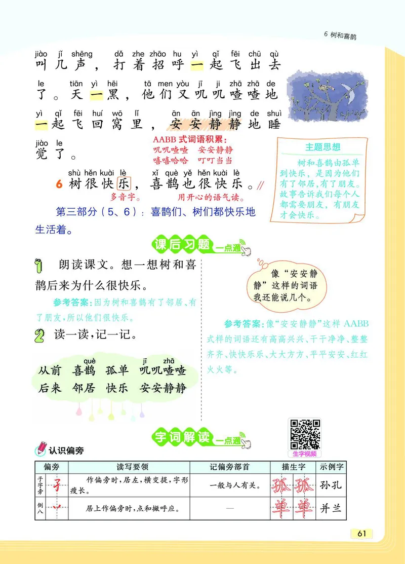 《教材一点通》语文1年级下册（RJ）_一年级上下册资料_小学一年级学习资料-25年更新版_1-02、小学一年级语文下册_3-6-2-2、练习题、作业、专项、试卷_部编（人教）版_电子册类