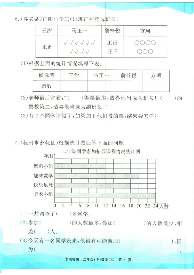《孟建平》数学专项突破-数学2年级下册（RJ）_二年级上下册资料_小学二年级学习资料-25年更新版_2-04、小学二年级数学下册_2-4-2、练习题、作业、试题、试卷_人教版_电子册类