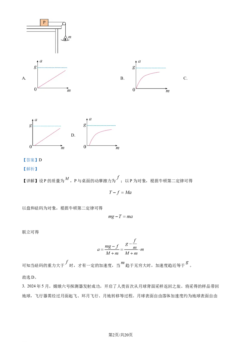 2024年高考物理试卷（全国甲卷）（解析卷）_物理历年高考真题_新&middot;Word版2008-2025&middot;高考物理真题_物理（按年份分类）2008-2025_2024&middot;高考物理真题