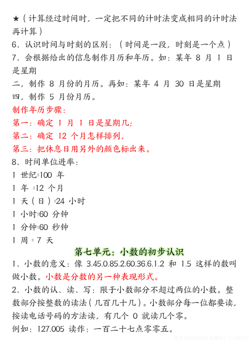 2.20重点知识点归纳三下数学人教版_三年级上下册资料_小学三年级学习资料-25年更新版_3-04、小学三年级数学下册_3-4-1、复习、知识点、归纳汇总_人教版