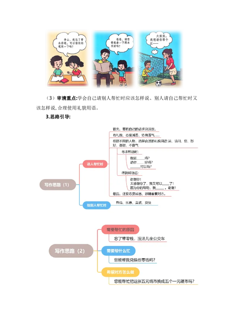 第一单元写话：请你帮个忙（范文点评）-（统编版.2024）_一年级语文下册（统编版）_单元写作能力提升_2025版