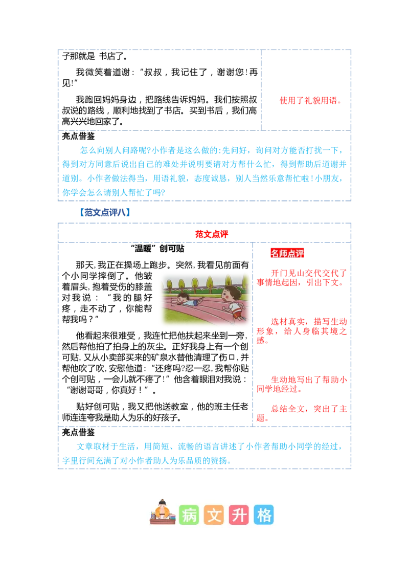 第一单元写话：请你帮个忙（范文点评）-（统编版.2024）_一年级语文下册（统编版）_单元写作能力提升_2025版