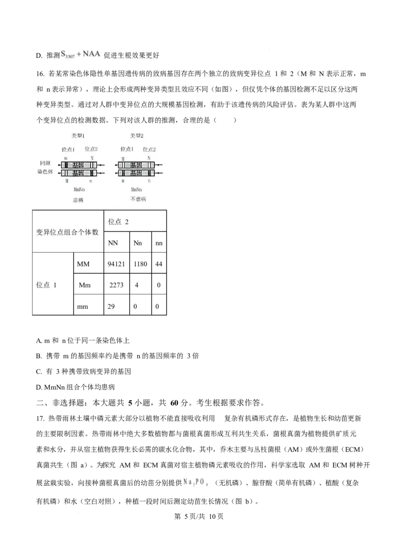 2025年高考生物试卷（广东卷）（空白卷）_生物历年高考真题_新&middot;Word版2008-2025&middot;高考生物真题_生物（按年份分类）2008-2025_2025&middot;高考生物真题
