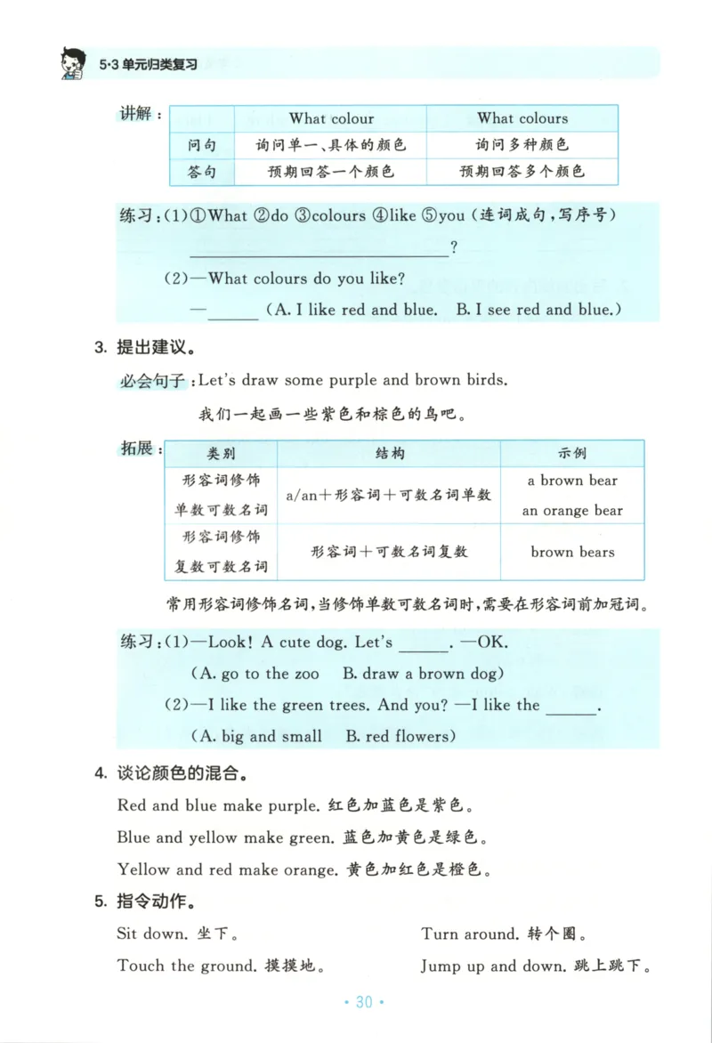 2025秋53单元归类复习英语3上RP_25秋小学语数英习题试卷_英语_人教版_53单元归类复习完整版英语pep25年上册