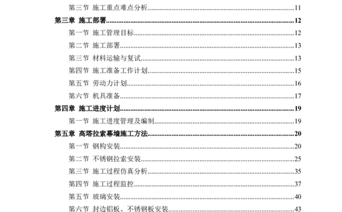 幕墙施工方案1_2021-2023年优秀施组方案_施工方案_三利大厦高塔拉索幕墙施工方案
