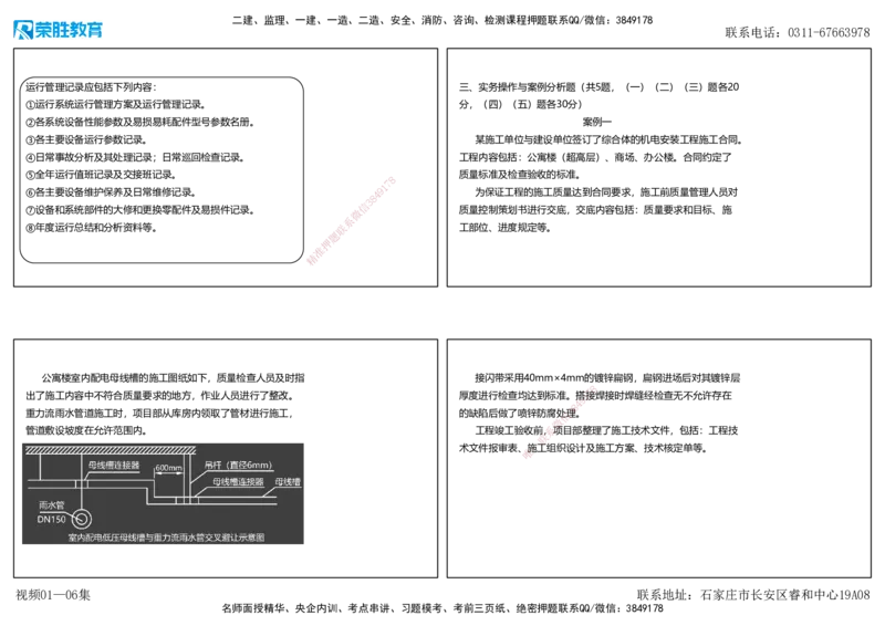 视频01&mdash;06集2025一建机电预测A卷讲义（可打印版）_2026年一级建造师_2026年一建机电_2025年一建机电SVIP_05-考前密训✿央企特训✿机构普押_17-机电《预测AB卷》闫柯RS_讲义