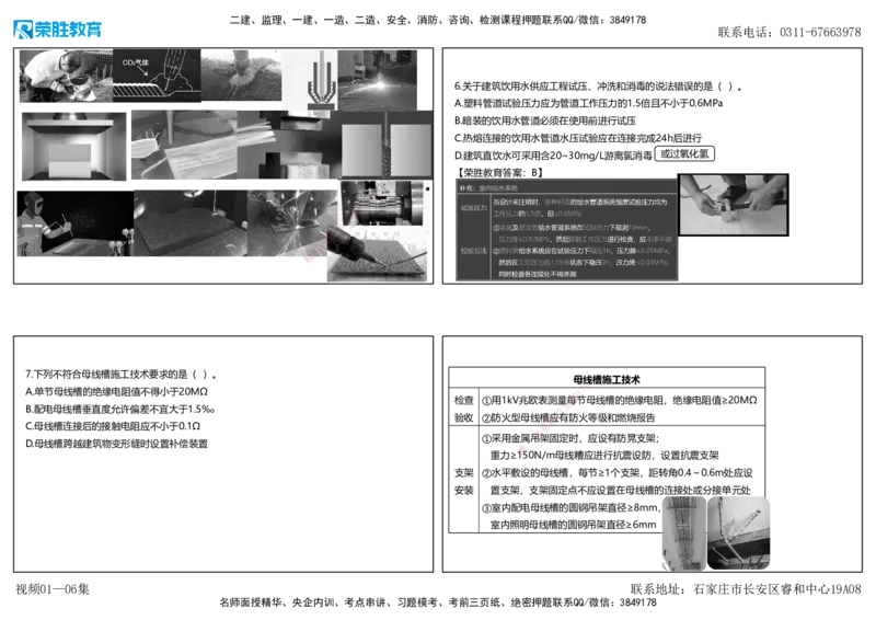 视频01&mdash;06集2025一建机电预测A卷讲义（可打印版）_2026年一级建造师_2026年一建机电_2025年一建机电SVIP_05-考前密训✿央企特训✿机构普押_17-机电《预测AB卷》闫柯RS_讲义