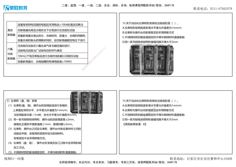 视频01&mdash;06集2025一建机电预测A卷讲义（可打印版）_2026年一级建造师_2026年一建机电_2025年一建机电SVIP_05-考前密训✿央企特训✿机构普押_17-机电《预测AB卷》闫柯RS_讲义