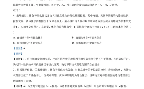 2024年高考生物试卷（全国甲卷）（解析卷）_生物历年高考真题_新&middot;Word版2008-2025&middot;高考生物真题_生物（按年份分类）2008-2025_2024&middot;高考生物真题