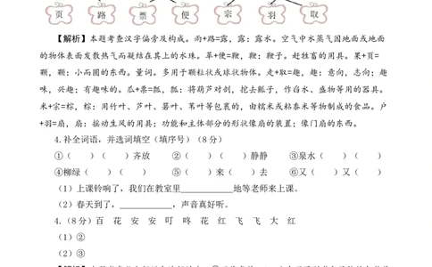 语文（提高卷02）（参考解析）_一年级语文下册（统编版）_期中+期末_期末试卷