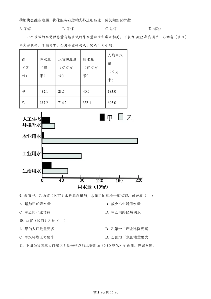 2024年高考地理试卷（浙江）（1月）（空白卷）_地理历年高考真题_新&middot;PDF版2008-2025&middot;高考地理真题_地理（按年份分类）2008-2025_2024&middot;地理高考真题