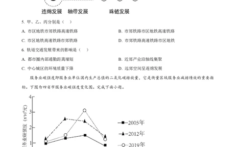 2024年高考地理试卷（浙江）（1月）（空白卷）_地理历年高考真题_新&middot;PDF版2008-2025&middot;高考地理真题_地理（按年份分类）2008-2025_2024&middot;地理高考真题