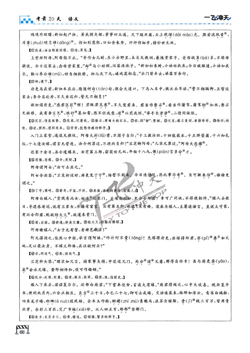 2025《一飞冲天&bull;高考抢分卷》语文考前20天_2025高中教辅（后续还会更新新习题试卷）_《一飞冲天高考抢分卷》2025版