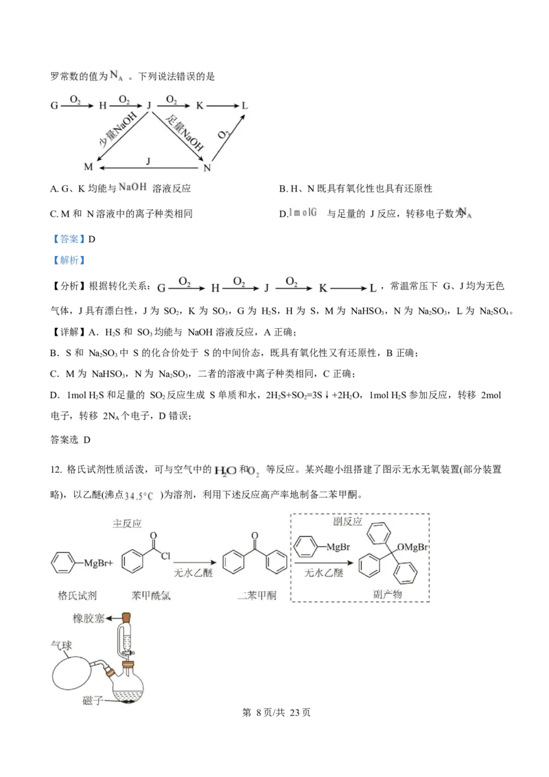 2025年高考化学试卷（陕晋青宁卷）（解析卷）_历年高考真题合集_化学历年高考真题_新&middot;Word版2008-2025&middot;高考化学真题_化学（按年份分类）2008-2025_2025&middot;高考化学真题