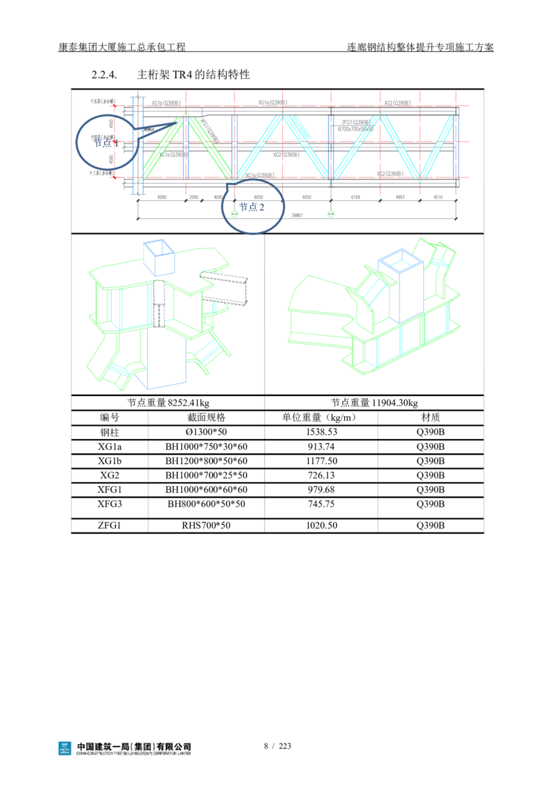 康泰集团大厦施工总承包工程-钢结构连廊专项施工方案-正文_2021-2023年优秀施组方案_施工方案_方案36-连廊钢结构整体提升专项施工方案