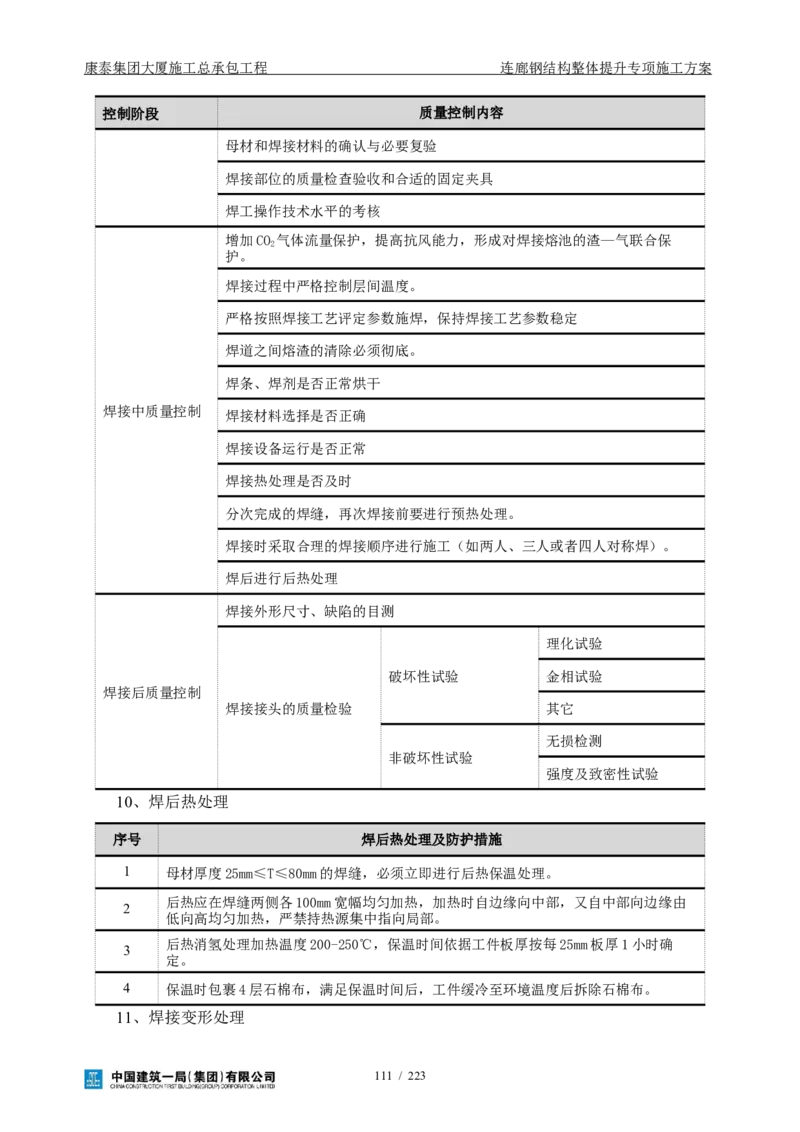 康泰集团大厦施工总承包工程-钢结构连廊专项施工方案-正文_2021-2023年优秀施组方案_施工方案_方案36-连廊钢结构整体提升专项施工方案