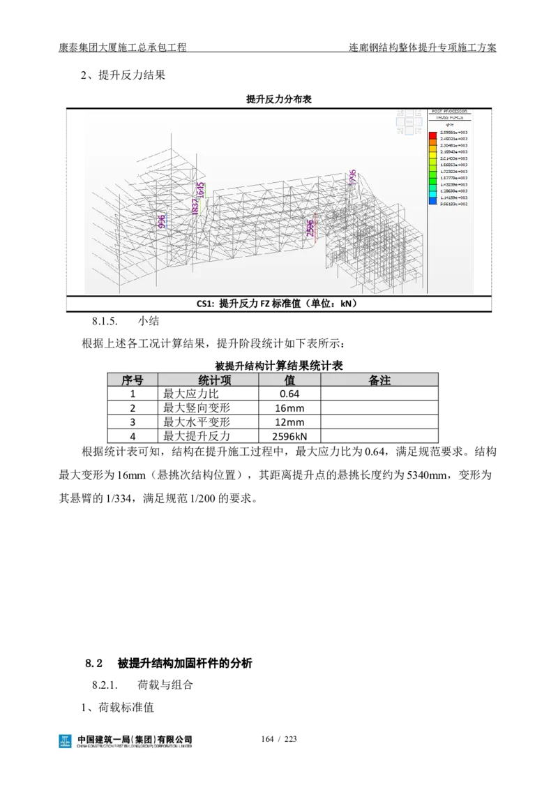 康泰集团大厦施工总承包工程-钢结构连廊专项施工方案-正文_2021-2023年优秀施组方案_施工方案_方案36-连廊钢结构整体提升专项施工方案