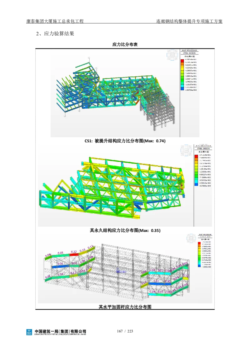 康泰集团大厦施工总承包工程-钢结构连廊专项施工方案-正文_2021-2023年优秀施组方案_施工方案_方案36-连廊钢结构整体提升专项施工方案