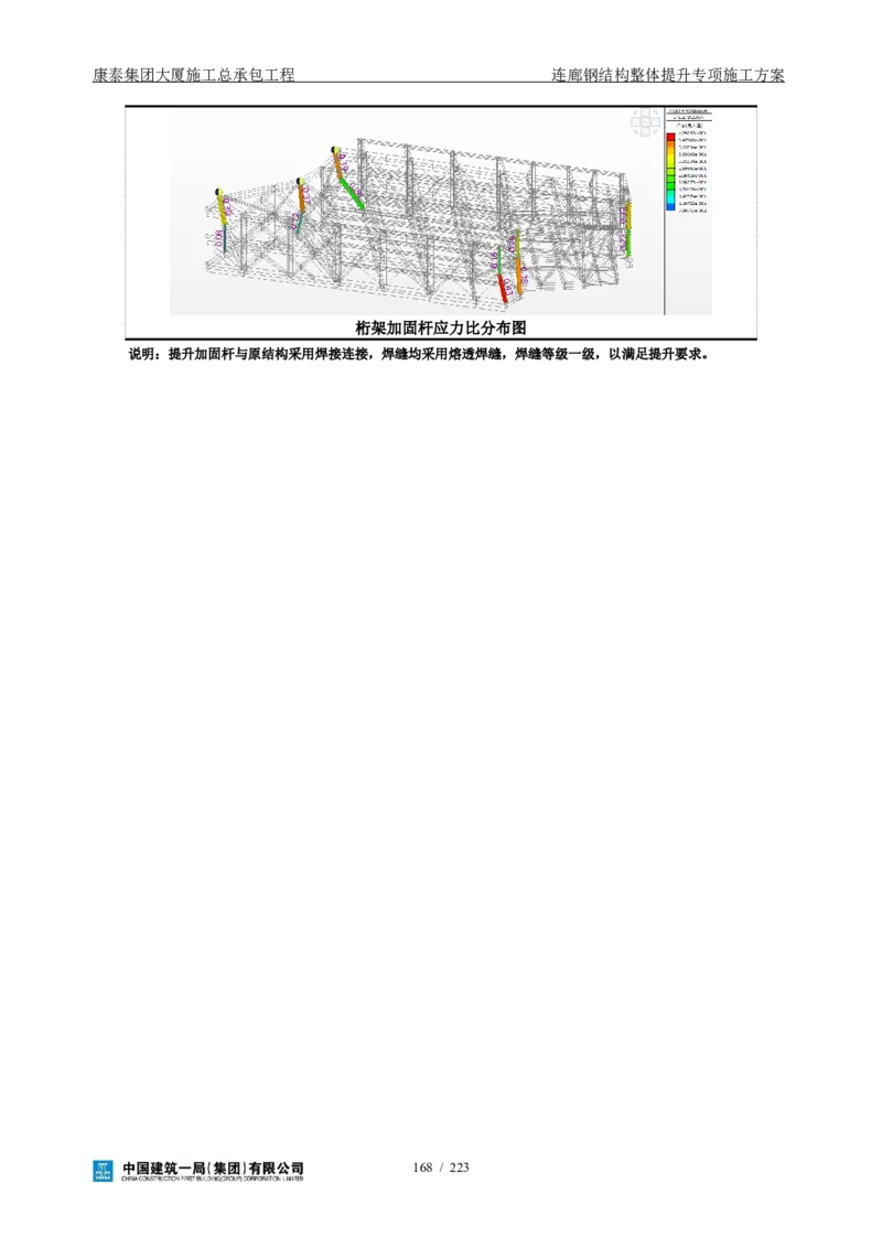康泰集团大厦施工总承包工程-钢结构连廊专项施工方案-正文_2021-2023年优秀施组方案_施工方案_方案36-连廊钢结构整体提升专项施工方案