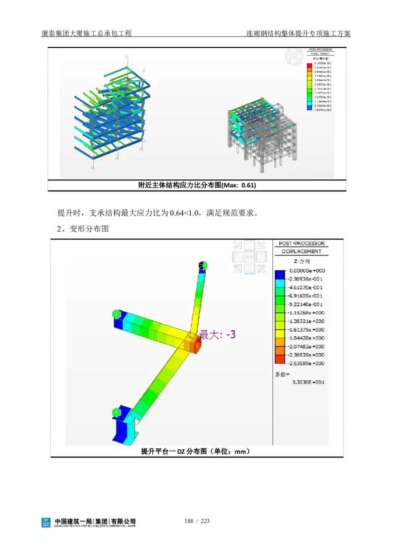 康泰集团大厦施工总承包工程-钢结构连廊专项施工方案-正文_2021-2023年优秀施组方案_施工方案_方案36-连廊钢结构整体提升专项施工方案