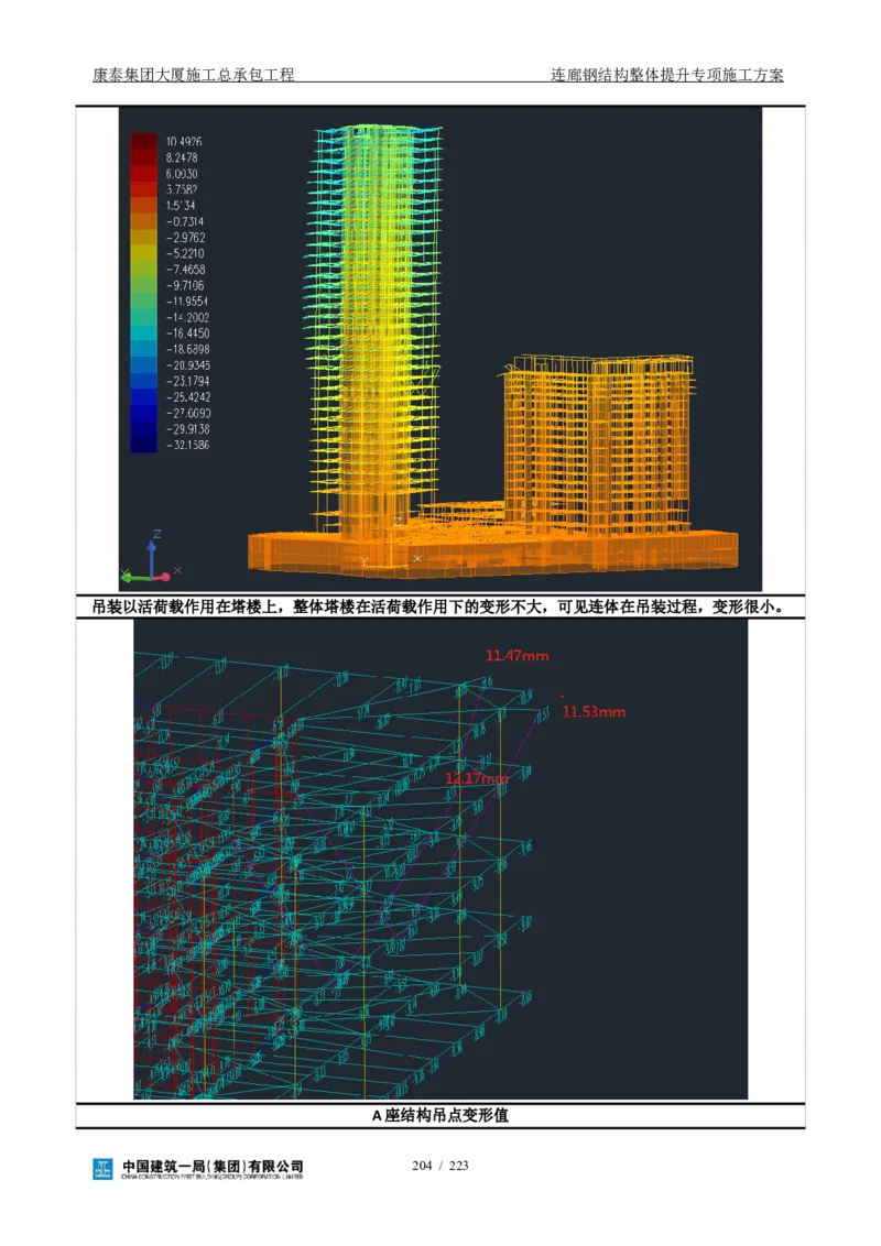 康泰集团大厦施工总承包工程-钢结构连廊专项施工方案-正文_2021-2023年优秀施组方案_施工方案_方案36-连廊钢结构整体提升专项施工方案