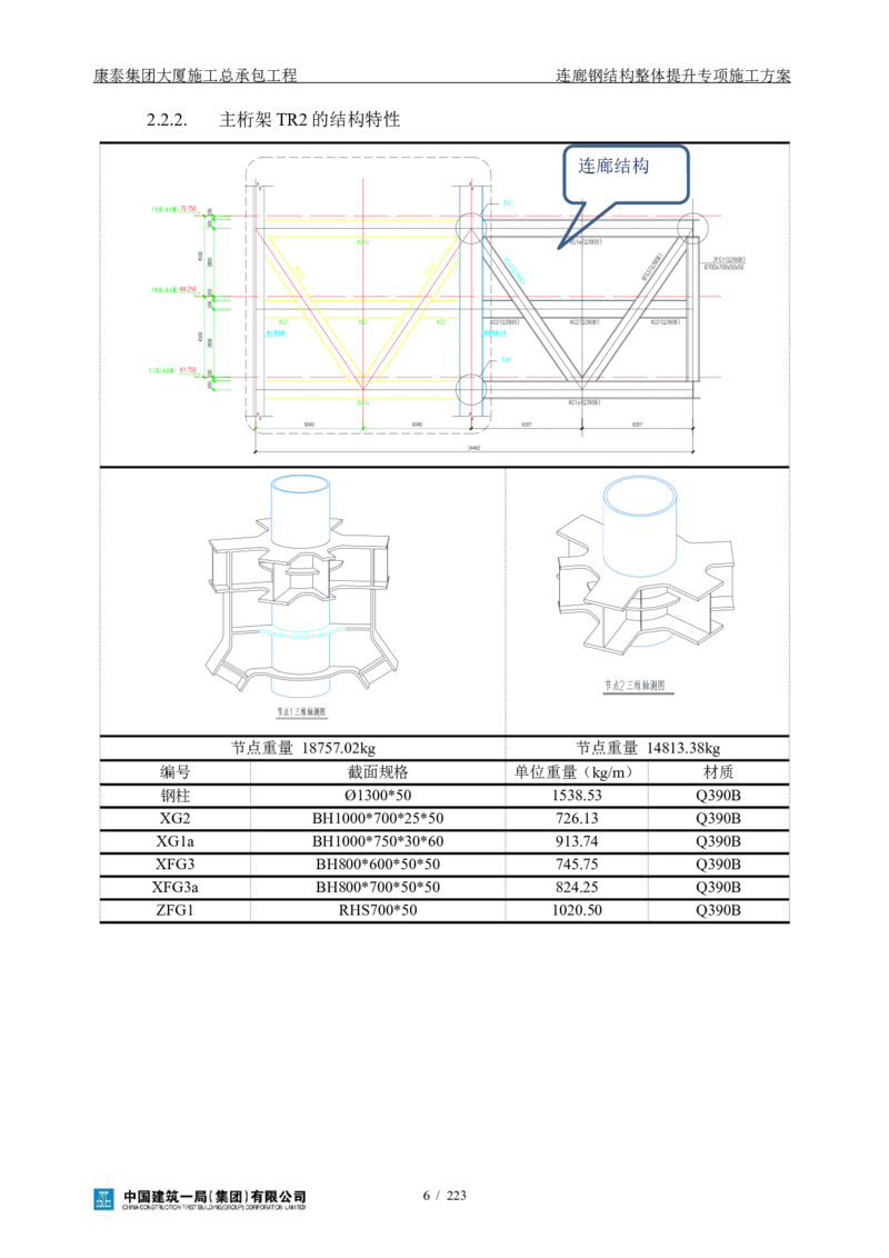康泰集团大厦施工总承包工程-钢结构连廊专项施工方案-正文_2021-2023年优秀施组方案_施工方案_方案36-连廊钢结构整体提升专项施工方案
