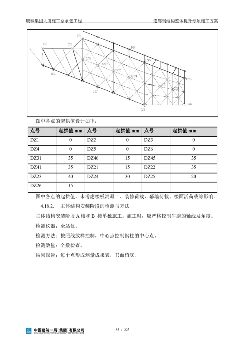 康泰集团大厦施工总承包工程-钢结构连廊专项施工方案-正文_2021-2023年优秀施组方案_施工方案_方案36-连廊钢结构整体提升专项施工方案