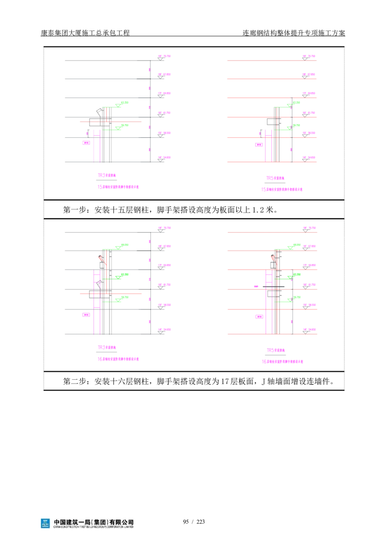 康泰集团大厦施工总承包工程-钢结构连廊专项施工方案-正文_2021-2023年优秀施组方案_施工方案_方案36-连廊钢结构整体提升专项施工方案