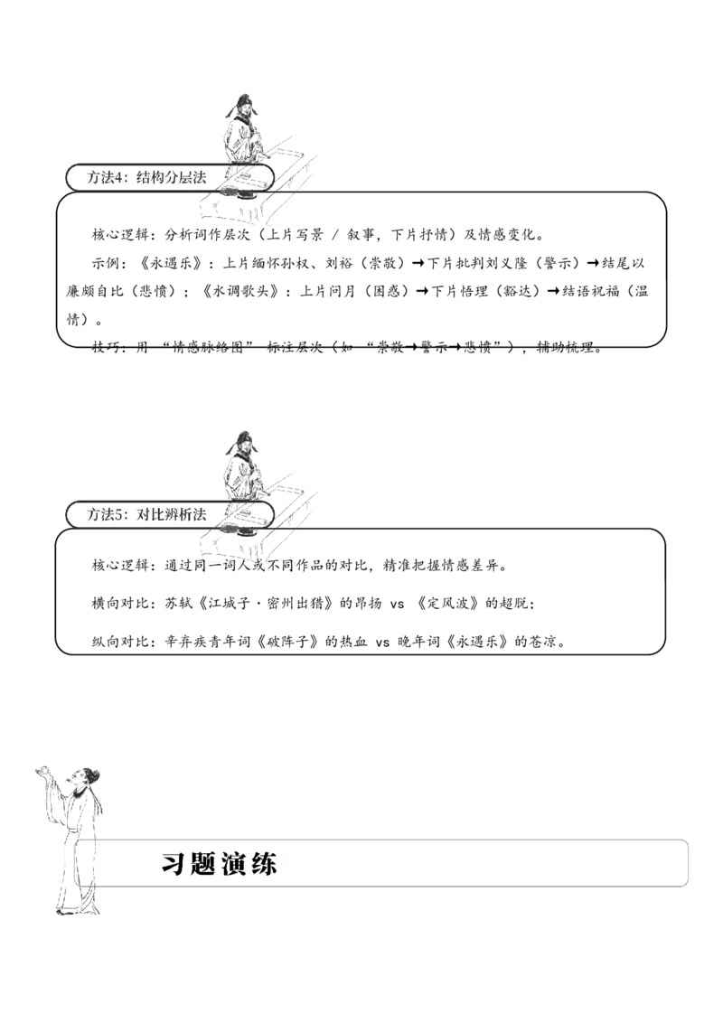 专题13豪放词风考点三情感体会古诗词阅读赏析专项训练（学生版）_一年级语文下册（统编版）_古诗词_2025年春季温暖升级版