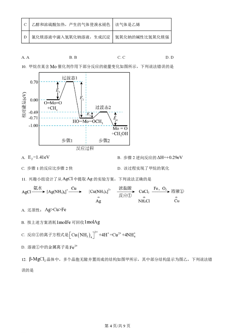 2024年高考化学试卷（甘肃）（空白卷）_历年高考真题合集_化学历年高考真题_新&middot;PDF版2008-2025&middot;高考化学真题_化学（按年份分类）2008-2025_2024&middot;高考化学真题