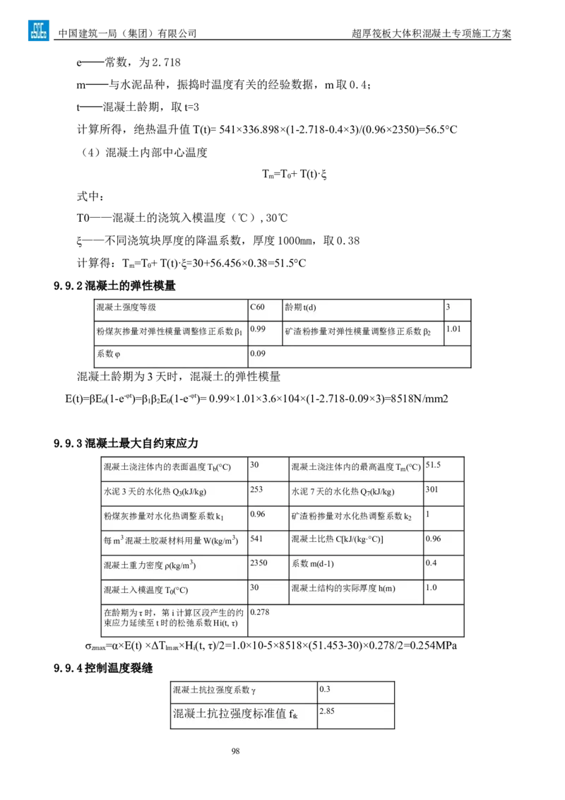 超厚筏板大体积混凝土专项施工方案_2021-2023年优秀施组方案_施工方案_方案20-金圆大厦超厚筏板大体积混凝土专项施工方案