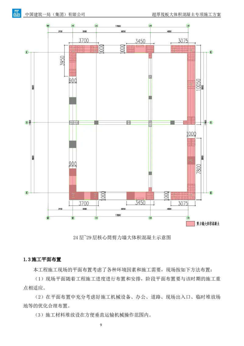 超厚筏板大体积混凝土专项施工方案_2021-2023年优秀施组方案_施工方案_方案20-金圆大厦超厚筏板大体积混凝土专项施工方案