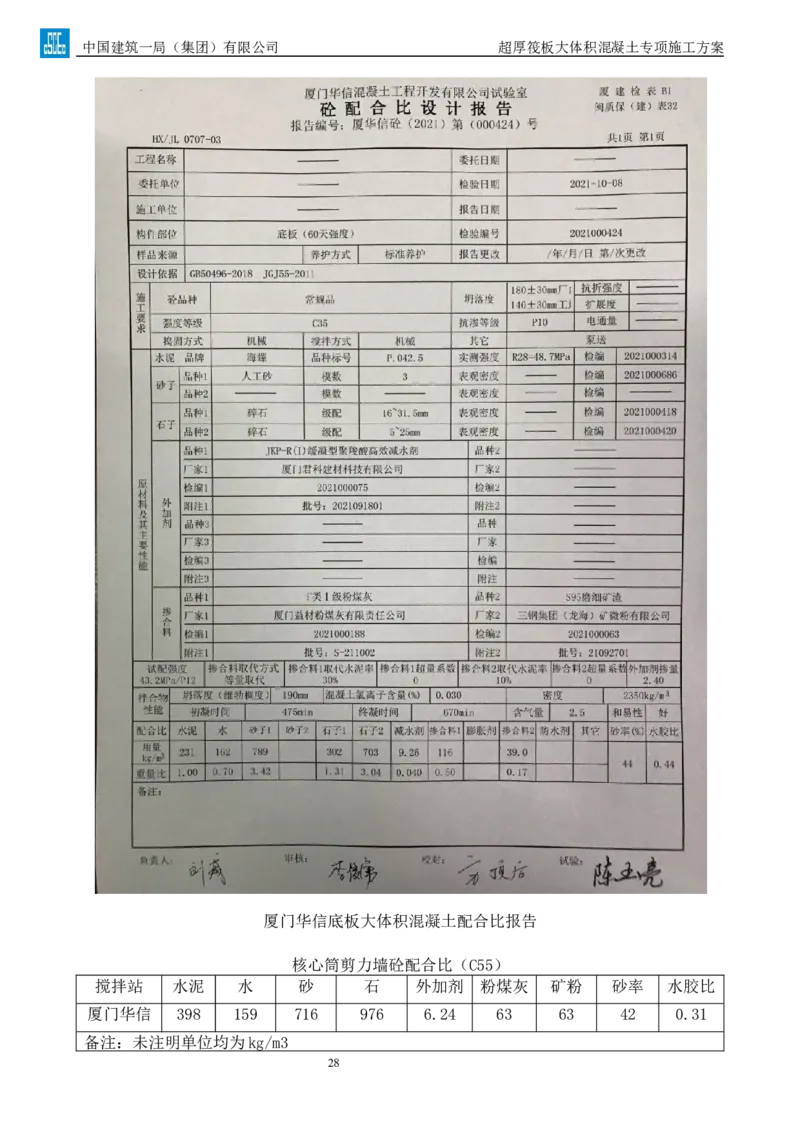超厚筏板大体积混凝土专项施工方案_2021-2023年优秀施组方案_施工方案_方案20-金圆大厦超厚筏板大体积混凝土专项施工方案