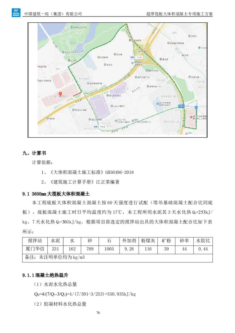 超厚筏板大体积混凝土专项施工方案_2021-2023年优秀施组方案_施工方案_方案20-金圆大厦超厚筏板大体积混凝土专项施工方案