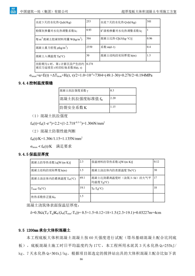 超厚筏板大体积混凝土专项施工方案_2021-2023年优秀施组方案_施工方案_方案20-金圆大厦超厚筏板大体积混凝土专项施工方案