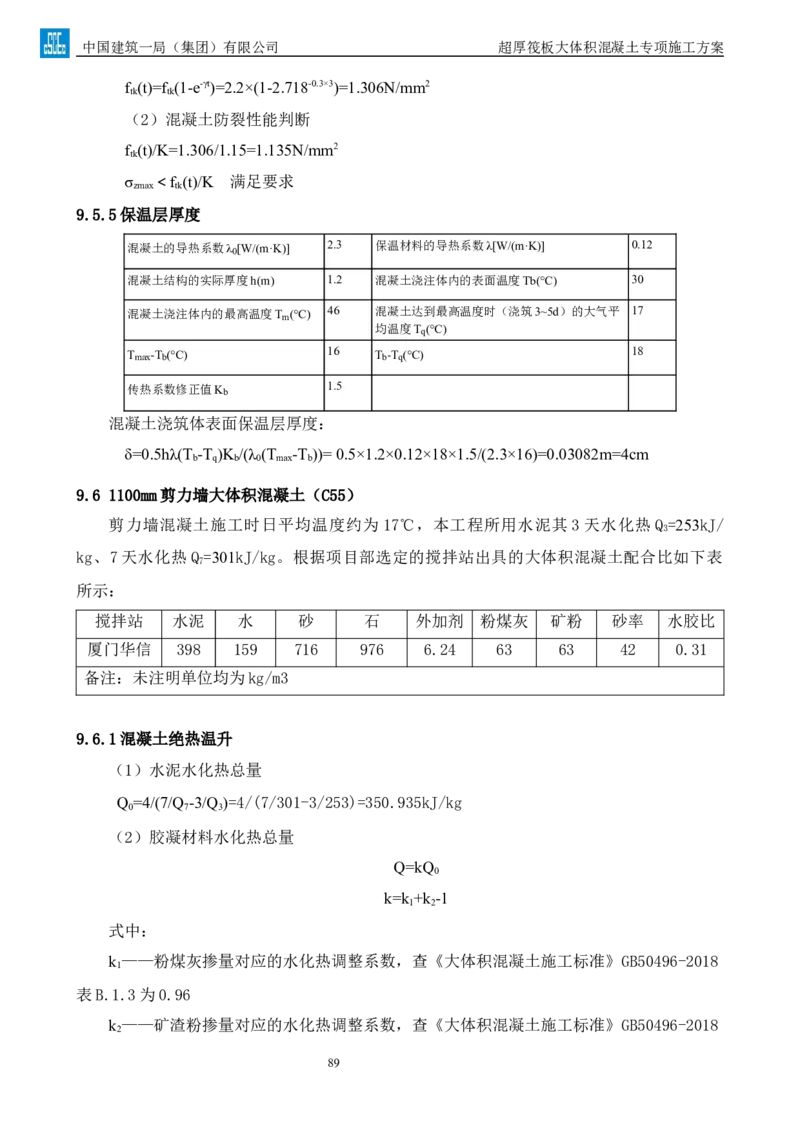 超厚筏板大体积混凝土专项施工方案_2021-2023年优秀施组方案_施工方案_方案20-金圆大厦超厚筏板大体积混凝土专项施工方案