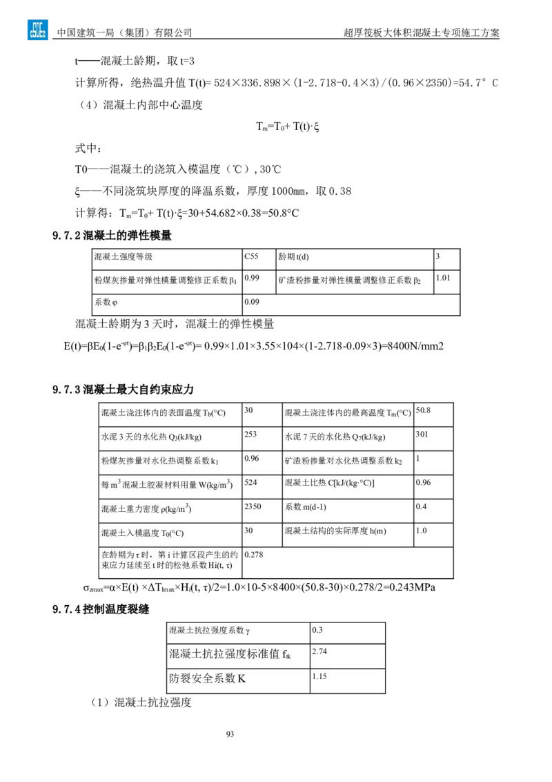 超厚筏板大体积混凝土专项施工方案_2021-2023年优秀施组方案_施工方案_方案20-金圆大厦超厚筏板大体积混凝土专项施工方案