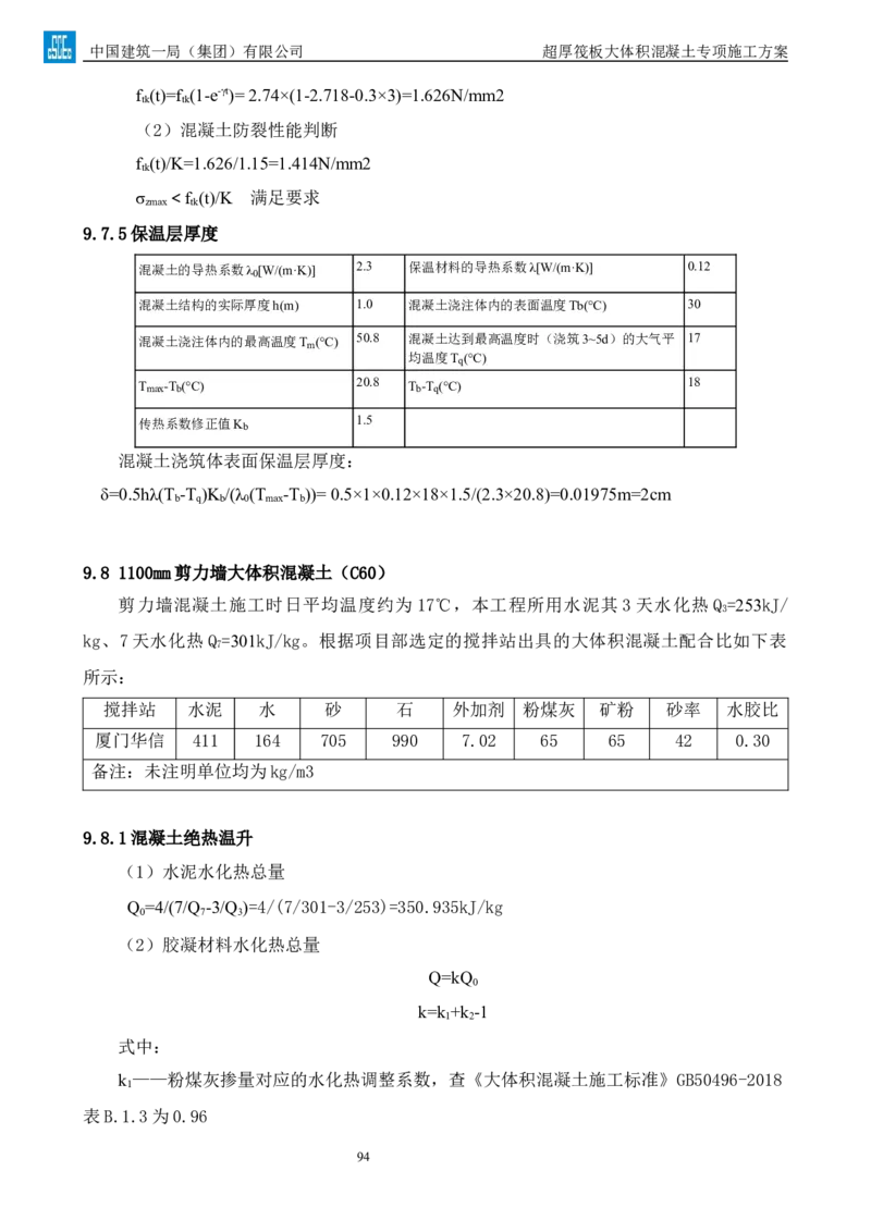 超厚筏板大体积混凝土专项施工方案_2021-2023年优秀施组方案_施工方案_方案20-金圆大厦超厚筏板大体积混凝土专项施工方案