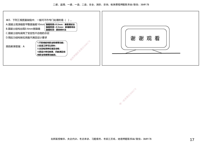 视频21&mdash;22集2025一建项目管理破题第402&mdash;465题（可打印版）_2026年一级建造师_2026年一建管理_2025年一建管理SVIP_03-习题精析✿实战特训✿模考通关_14-管理《破题提升班》大微RS