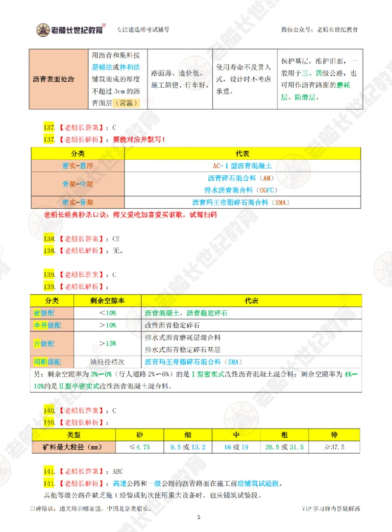 老船长一建公路&mdash;&mdash;点题强化直播-答案（合订版）_2026年一级建造师_2026年一建公路_2025年一建公路SVIP_04-冲刺串讲✿考点强化✿小灶集训_讲义