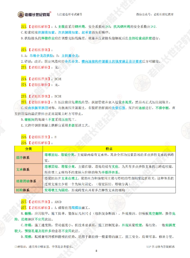 老船长一建公路&mdash;&mdash;点题强化直播-答案（合订版）_2026年一级建造师_2026年一建公路_2025年一建公路SVIP_04-冲刺串讲✿考点强化✿小灶集训_讲义
