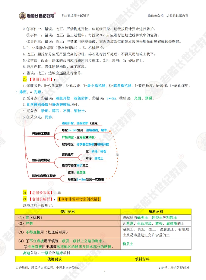 老船长一建公路&mdash;&mdash;点题强化直播-答案（合订版）_2026年一级建造师_2026年一建公路_2025年一建公路SVIP_04-冲刺串讲✿考点强化✿小灶集训_讲义