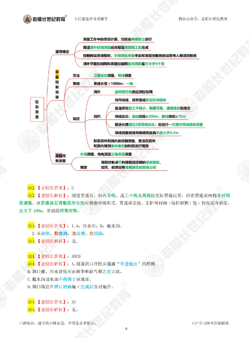 老船长一建公路&mdash;&mdash;点题强化直播-答案（合订版）_2026年一级建造师_2026年一建公路_2025年一建公路SVIP_04-冲刺串讲✿考点强化✿小灶集训_讲义