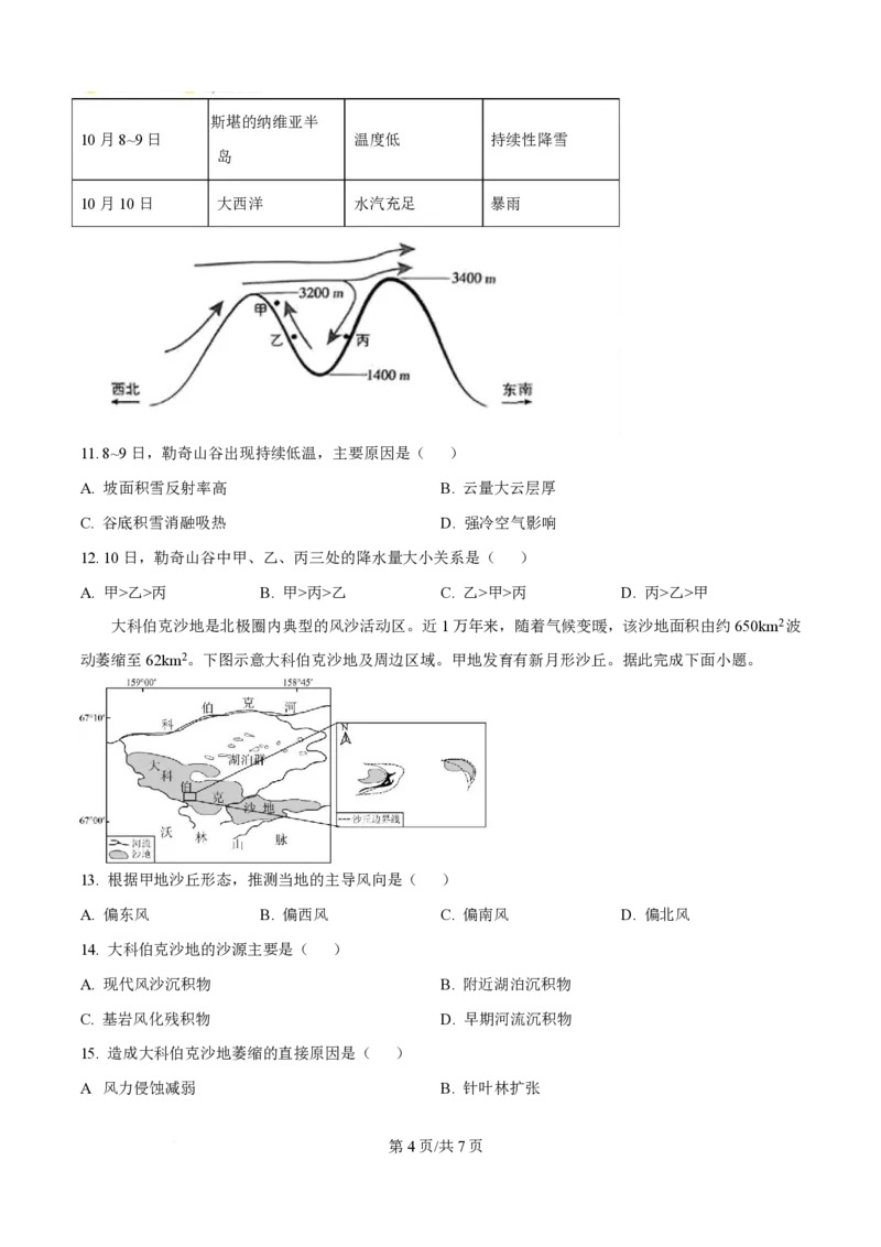 2025年高考地理试卷（陕晋青宁卷）（空白卷）_地理历年高考真题_新&middot;PDF版2008-2025&middot;高考地理真题_地理（按年份分类）2008-2025_2025&middot;地理高考真题